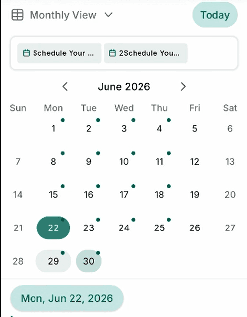 Garcia Painting Services booking calendar